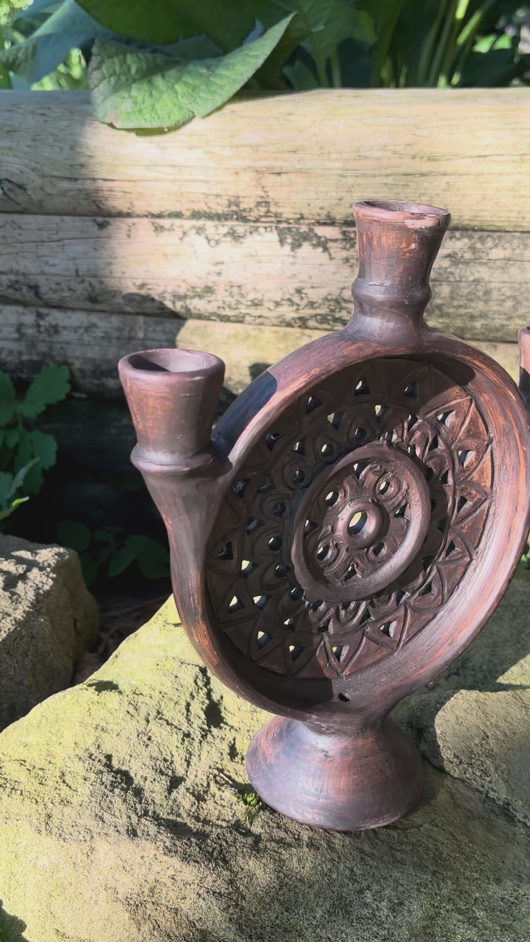 Wheel of Light Ceramic Candle Holder